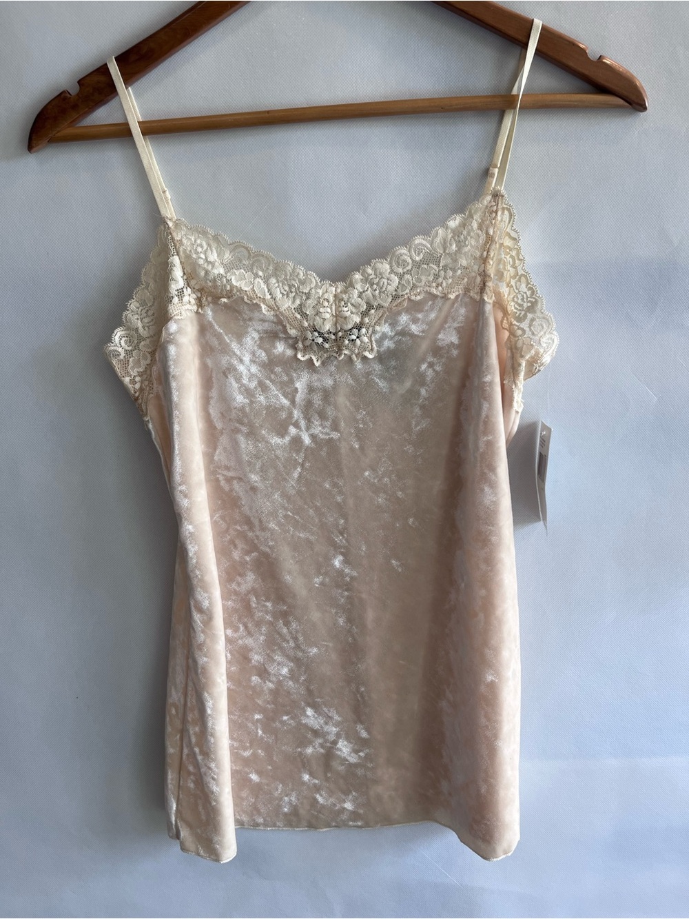 Y2K Vintage DKNY Velvet Lace Tank Top NWT